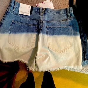 Kancan two toned jean shorts size large new with tags. Never worn